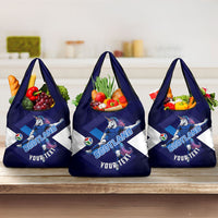 Personalized Scotland Unicorn Football Grocery Bag Scottish National Soccer Team - St Andrew's Cross - Vibrant Fantasy Mascot