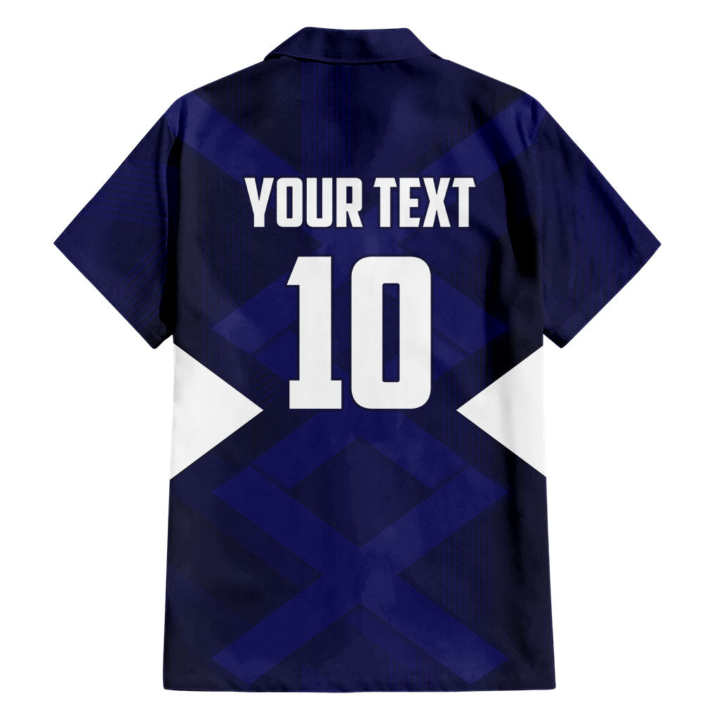 Personalized Scotland Unicorn Football Hawaiian Shirt Scottish National Soccer Team - St Andrew's Cross - Vibrant Fantasy Mascot