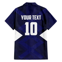 Personalized Scotland Unicorn Football Hawaiian Shirt Scottish National Soccer Team - St Andrew's Cross - Vibrant Fantasy Mascot