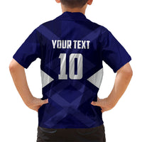 Personalized Scotland Unicorn Football Hawaiian Shirt Scottish National Soccer Team - St Andrew's Cross - Vibrant Fantasy Mascot