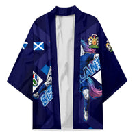 Personalized Scotland Unicorn Football Kimono Scottish National Soccer Team - St Andrew's Cross - Vibrant Fantasy Mascot