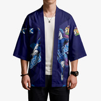 Personalized Scotland Unicorn Football Kimono Scottish National Soccer Team - St Andrew's Cross - Vibrant Fantasy Mascot