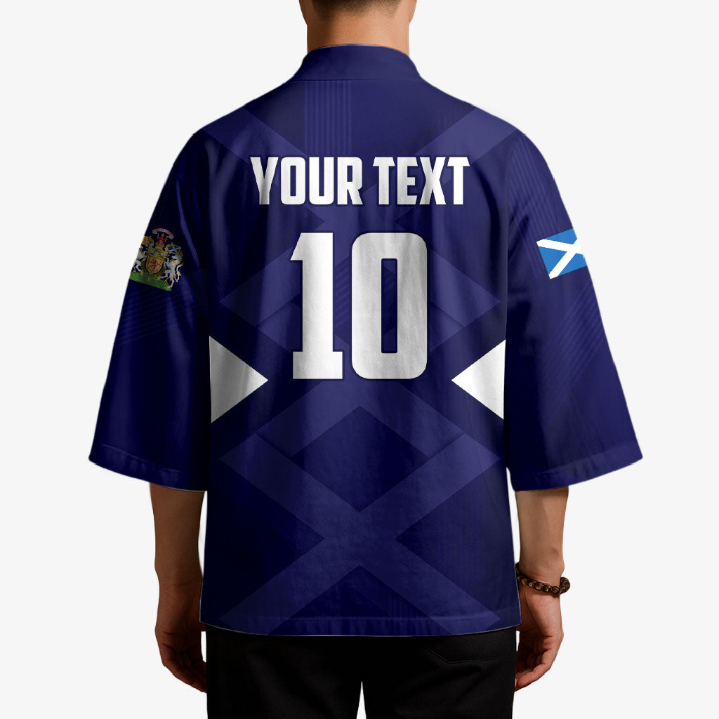 Personalized Scotland Unicorn Football Kimono Scottish National Soccer Team - St Andrew's Cross - Vibrant Fantasy Mascot