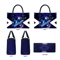 Personalized Scotland Unicorn Football Leather Bag Scottish National Soccer Team - St Andrew's Cross - Vibrant Fantasy Mascot