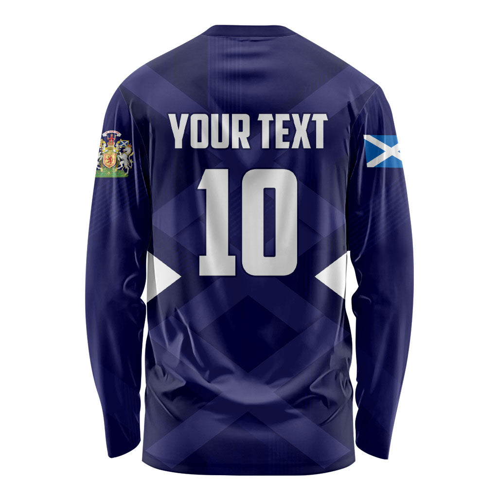 Personalized Scotland Unicorn Football Long Sleeve Shirt Scottish National Soccer Team - St Andrew's Cross - Vibrant Fantasy Mascot