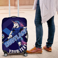 Personalized Scotland Unicorn Football Luggage Cover Scottish National Soccer Team - St Andrew's Cross - Vibrant Fantasy Mascot