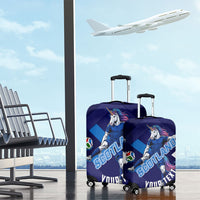 Personalized Scotland Unicorn Football Luggage Cover Scottish National Soccer Team - St Andrew's Cross - Vibrant Fantasy Mascot