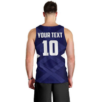 Personalized Scotland Unicorn Football Men Tank Top Scottish National Soccer Team - St Andrew's Cross - Vibrant Fantasy Mascot