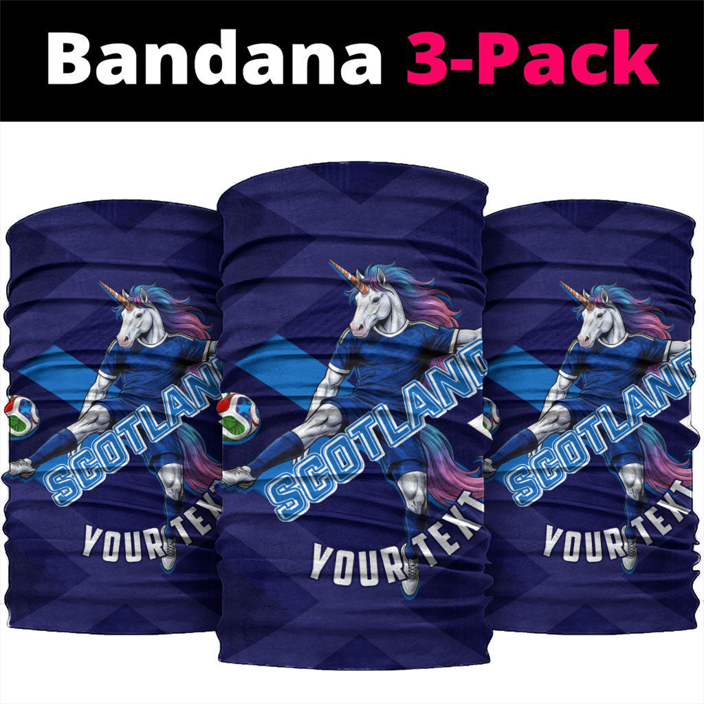 Personalized Scotland Unicorn Football Neck Gaiter Scottish National Soccer Team - St Andrew's Cross - Vibrant Fantasy Mascot