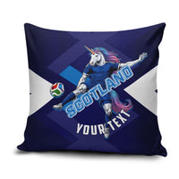 Personalized Scotland Unicorn Football Pillow Cover Scottish National Soccer Team - St Andrew's Cross - Vibrant Fantasy Mascot