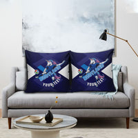 Personalized Scotland Unicorn Football Pillow Cover Scottish National Soccer Team - St Andrew's Cross - Vibrant Fantasy Mascot