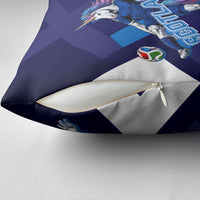 Personalized Scotland Unicorn Football Pillow Cover Scottish National Soccer Team - St Andrew's Cross - Vibrant Fantasy Mascot
