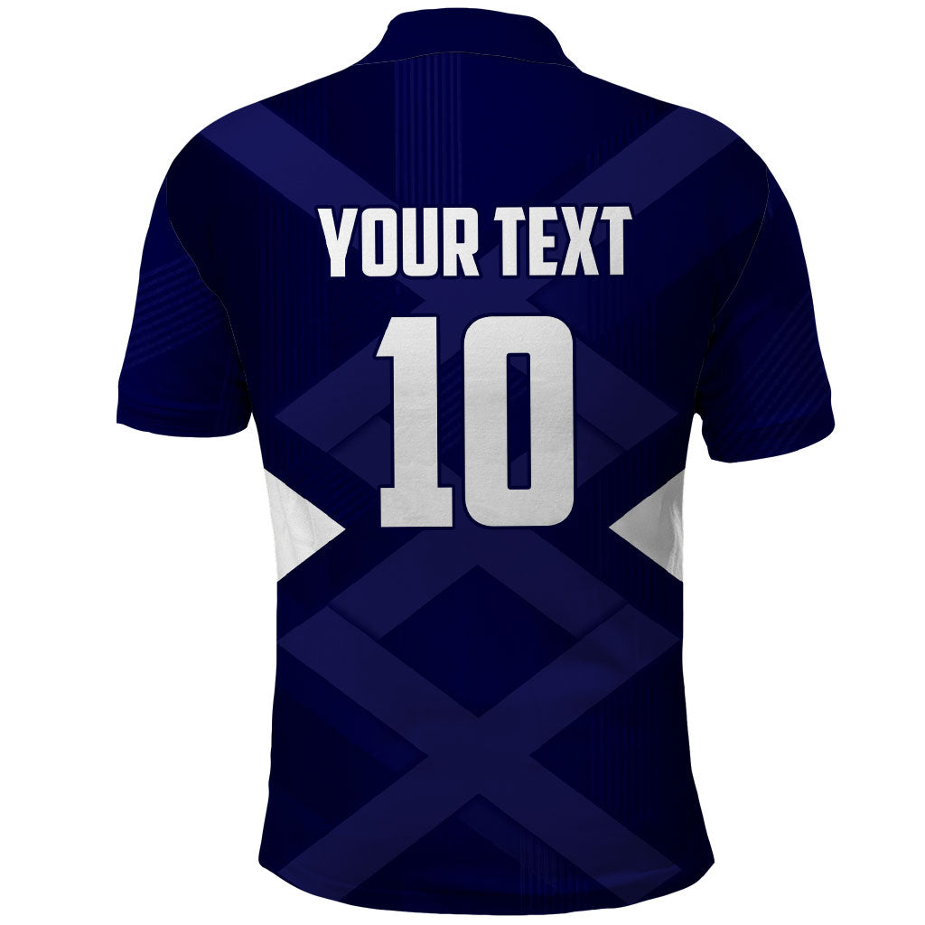 Personalized Scotland Unicorn Football Polo Shirt Scottish National Soccer Team - St Andrew's Cross - Vibrant Fantasy Mascot