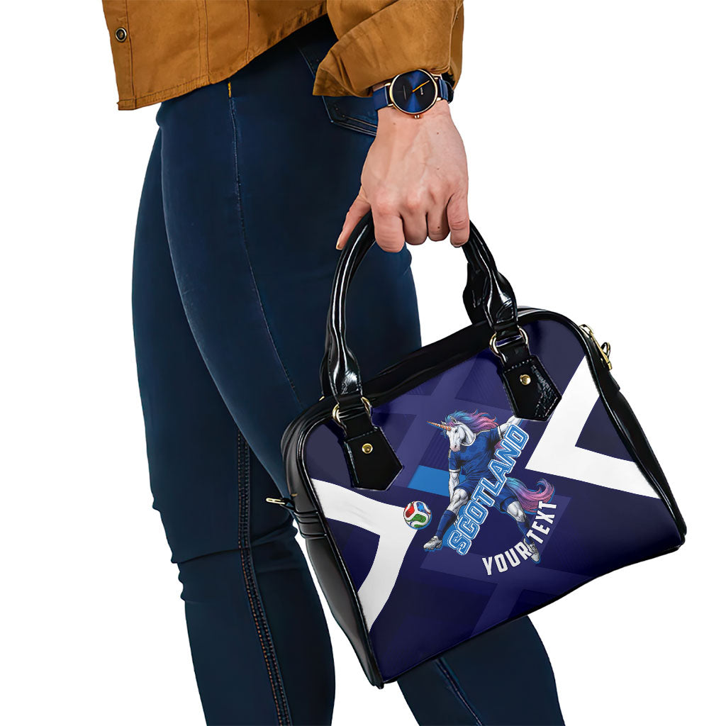 Personalized Scotland Unicorn Football Shoulder Handbag Scottish National Soccer Team - St Andrew's Cross - Vibrant Fantasy Mascot