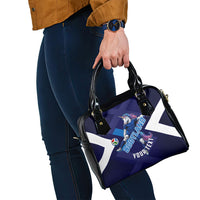 Personalized Scotland Unicorn Football Shoulder Handbag Scottish National Soccer Team - St Andrew's Cross - Vibrant Fantasy Mascot