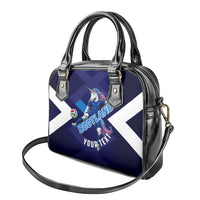 Personalized Scotland Unicorn Football Shoulder Handbag Scottish National Soccer Team - St Andrew's Cross - Vibrant Fantasy Mascot