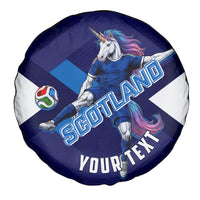Personalized Scotland Unicorn Football Spare Tire Cover Scottish National Soccer Team - St Andrew's Cross - Vibrant Fantasy Mascot