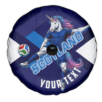 Personalized Scotland Unicorn Football Spare Tire Cover Scottish National Soccer Team - St Andrew's Cross - Vibrant Fantasy Mascot