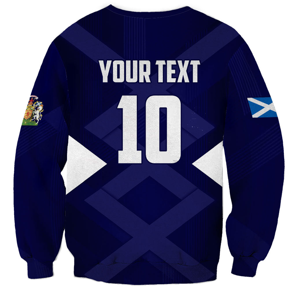 Personalized Scotland Unicorn Football Sweatshirt Scottish National Soccer Team - St Andrew's Cross - Vibrant Fantasy Mascot
