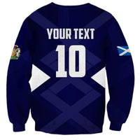 Personalized Scotland Unicorn Football Sweatshirt Scottish National Soccer Team - St Andrew's Cross - Vibrant Fantasy Mascot