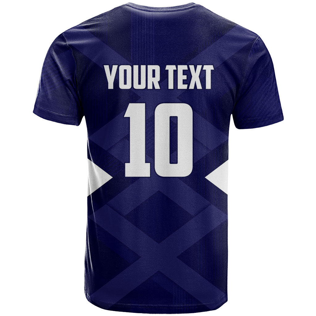Personalized Scotland Unicorn Football T Shirt Scottish National Soccer Team - St Andrew's Cross - Vibrant Fantasy Mascot