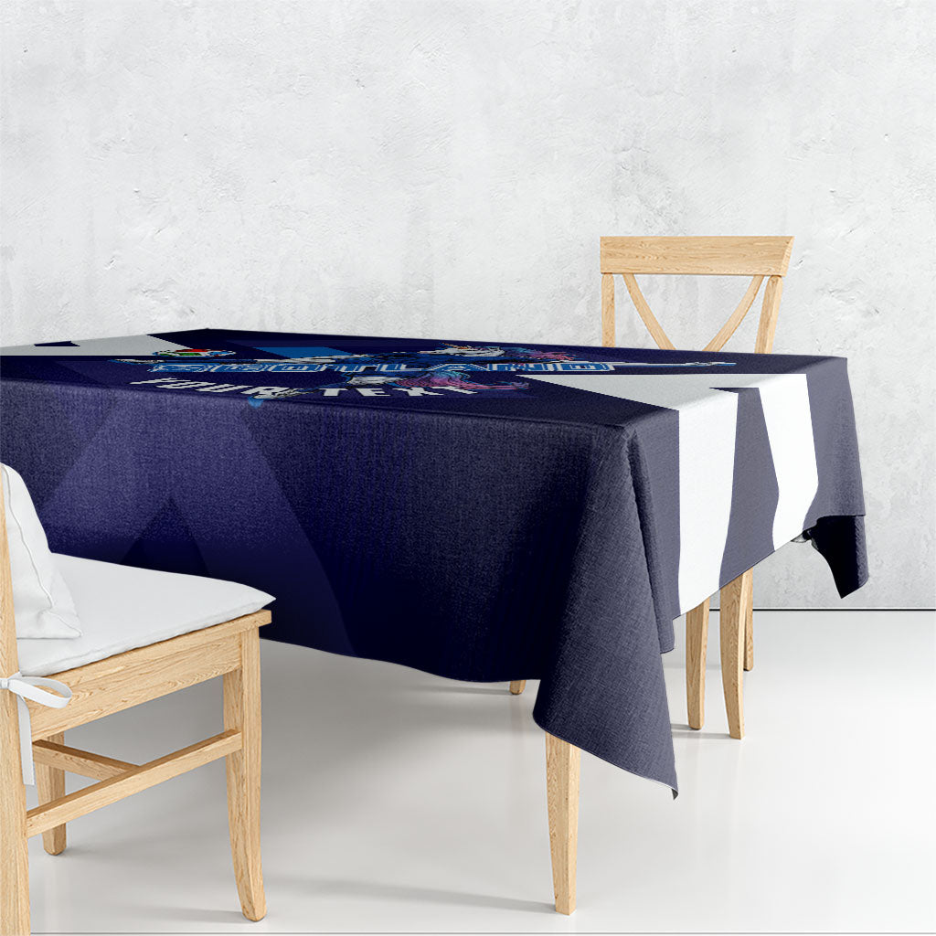 Personalized Scotland Unicorn Football Tablecloth Scottish National Soccer Team - St Andrew's Cross - Vibrant Fantasy Mascot