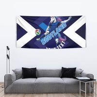Personalized Scotland Unicorn Football Tapestry Scottish National Soccer Team - St Andrew's Cross - Vibrant Fantasy Mascot