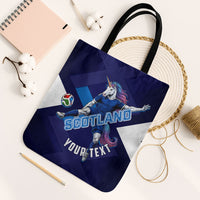 Personalized Scotland Unicorn Football Tote Bag Scottish National Soccer Team - St Andrew's Cross - Vibrant Fantasy Mascot