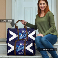 Personalized Scotland Unicorn Football Travel Bag Scottish National Soccer Team - St Andrew's Cross - Vibrant Fantasy Mascot