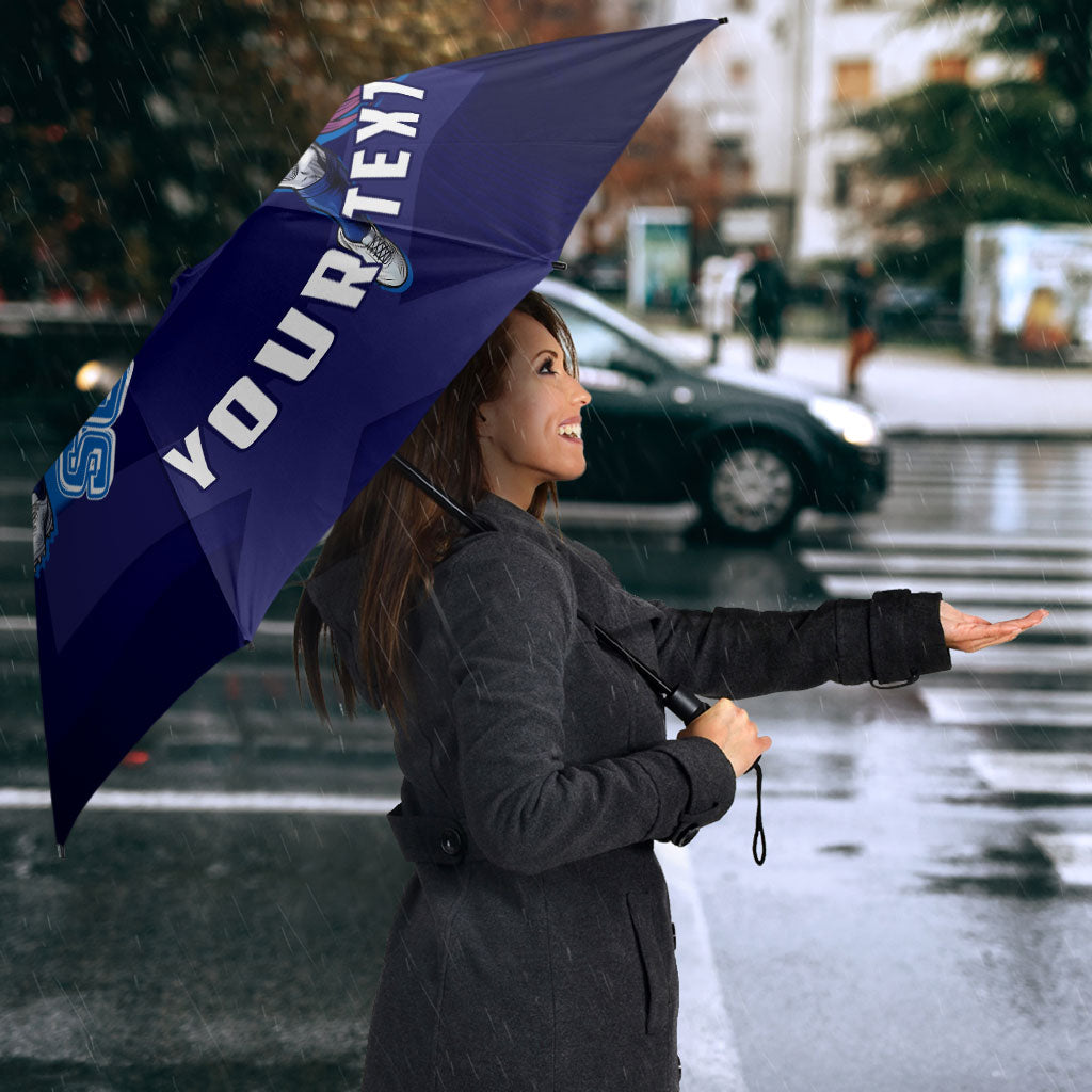 Personalized Scotland Unicorn Football Umbrella Scottish National Soccer Team - St Andrew's Cross - Vibrant Fantasy Mascot