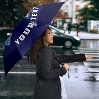Personalized Scotland Unicorn Football Umbrella Scottish National Soccer Team - St Andrew's Cross - Vibrant Fantasy Mascot