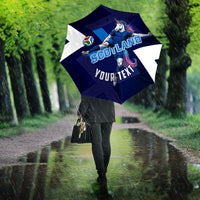Personalized Scotland Unicorn Football Umbrella Scottish National Soccer Team - St Andrew's Cross - Vibrant Fantasy Mascot