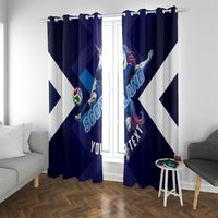 Personalized Scotland Unicorn Football Window Curtain Scottish National Soccer Team - St Andrew's Cross - Vibrant Fantasy Mascot