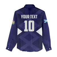 Personalized Scotland Unicorn Football Women Casual Shirt Scottish National Soccer Team - St Andrew's Cross - Vibrant Fantasy Mascot