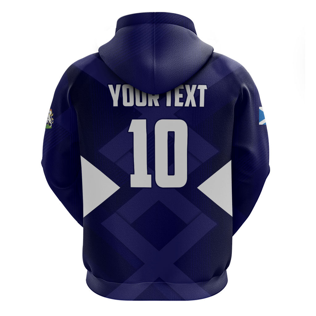 Personalized Scotland Unicorn Football Zip Hoodie Scottish National Soccer Team - St Andrew's Cross - Vibrant Fantasy Mascot