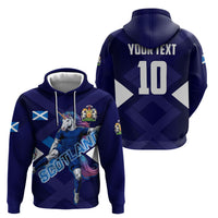 Personalized Scotland Unicorn Football Zip Hoodie Scottish National Soccer Team - St Andrew's Cross - Vibrant Fantasy Mascot