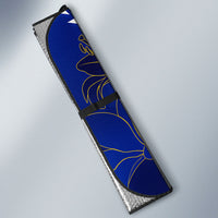 Personalized Bosnia And Herzegovina Football Dragon Mascot Auto Sun Shade Balkan Soccer Design With Floral Line Art