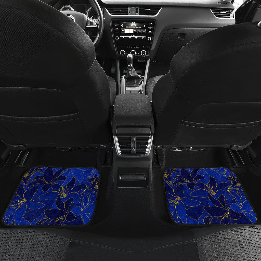Personalized Bosnia And Herzegovina Football Dragon Mascot Car Mats Balkan Soccer Design With Floral Line Art