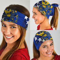 Personalized Bosnia And Herzegovina Football Dragon Mascot Neck Gaiter Balkan Soccer Design With Floral Line Art