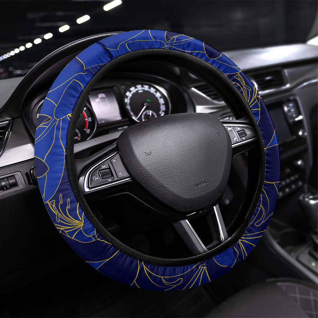 Bosnia And Herzegovina Football Dragon Mascot Steering Wheel Cover Balkan Soccer Design With Floral Line Art