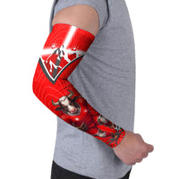 Personalized Switzerland Football Bull Mascot Arm Sleeves Swiss Flag And Alps Mountain Background With Muscular Bull Art