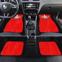 Personalized Switzerland Football Bull Mascot Car Mats Swiss Flag And Alps Mountain Background With Muscular Bull Art