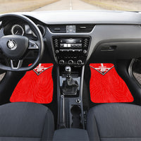 Personalized Switzerland Football Bull Mascot Car Mats Swiss Flag And Alps Mountain Background With Muscular Bull Art