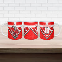 Personalized Switzerland Football Bull Mascot Ceramic Mug Swiss Flag And Alps Mountain Background With Muscular Bull Art