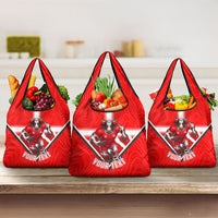 Personalized Switzerland Football Bull Mascot Grocery Bag Swiss Flag And Alps Mountain Background With Muscular Bull Art