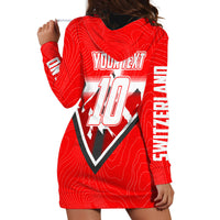 Personalized Switzerland Football Bull Mascot Hoodie Dress Swiss Flag And Alps Mountain Background With Muscular Bull Art