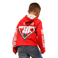 Personalized Switzerland Football Bull Mascot Kid Hoodie Swiss Flag And Alps Mountain Background With Muscular Bull Art