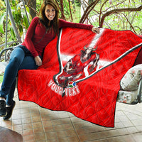 Personalized Switzerland Football Bull Mascot Quilt Swiss Flag And Alps Mountain Background With Muscular Bull Art