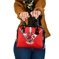 Personalized Switzerland Football Bull Mascot Shoulder Handbag Swiss Flag And Alps Mountain Background With Muscular Bull Art