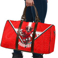 Personalized Switzerland Football Bull Mascot Travel Bag Swiss Flag And Alps Mountain Background With Muscular Bull Art